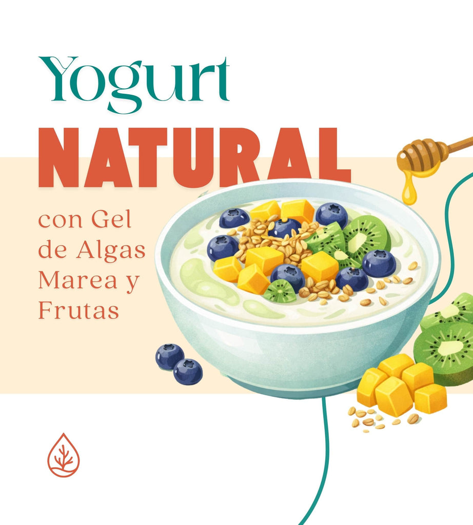 Yogurt  Natural con Gel de Algas Marea y Frutas