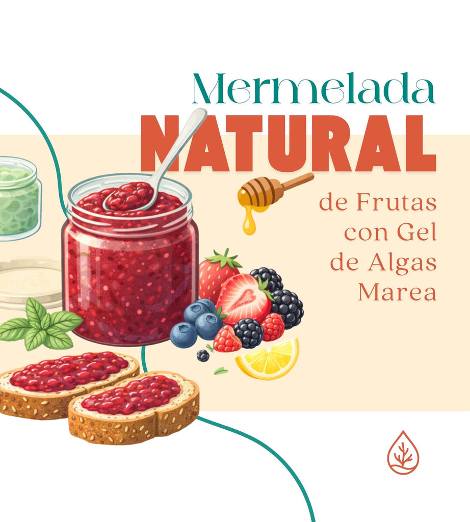 Mermelada Natural de Frutas con Gel de Algas Marinas
